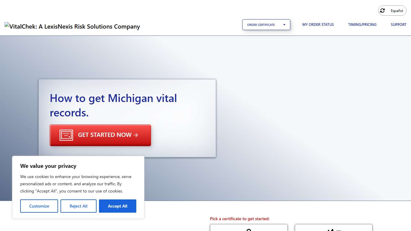 Michigan (MI) Marriage Certificates | Marriage Records - VitalChek